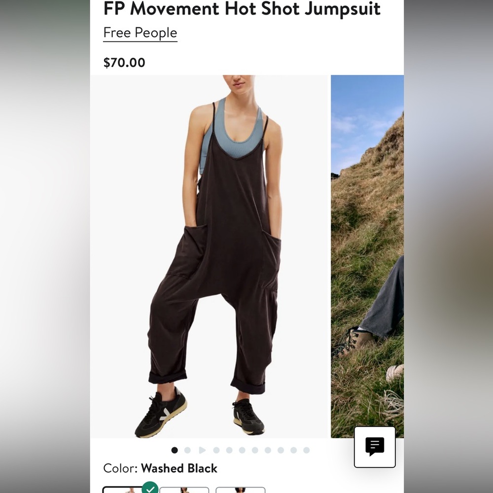 Free People Charcoal Jumpsuit